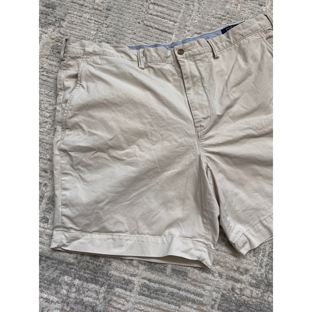 Polo Ralph Lauren Mens Chino Shorts 42 Stretch Straight Fit Beige Casual - Picture 5 of 16